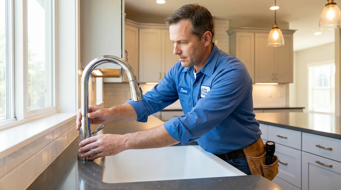 Kitchen faucet installation by Johns Plumbing LLC in Dolton