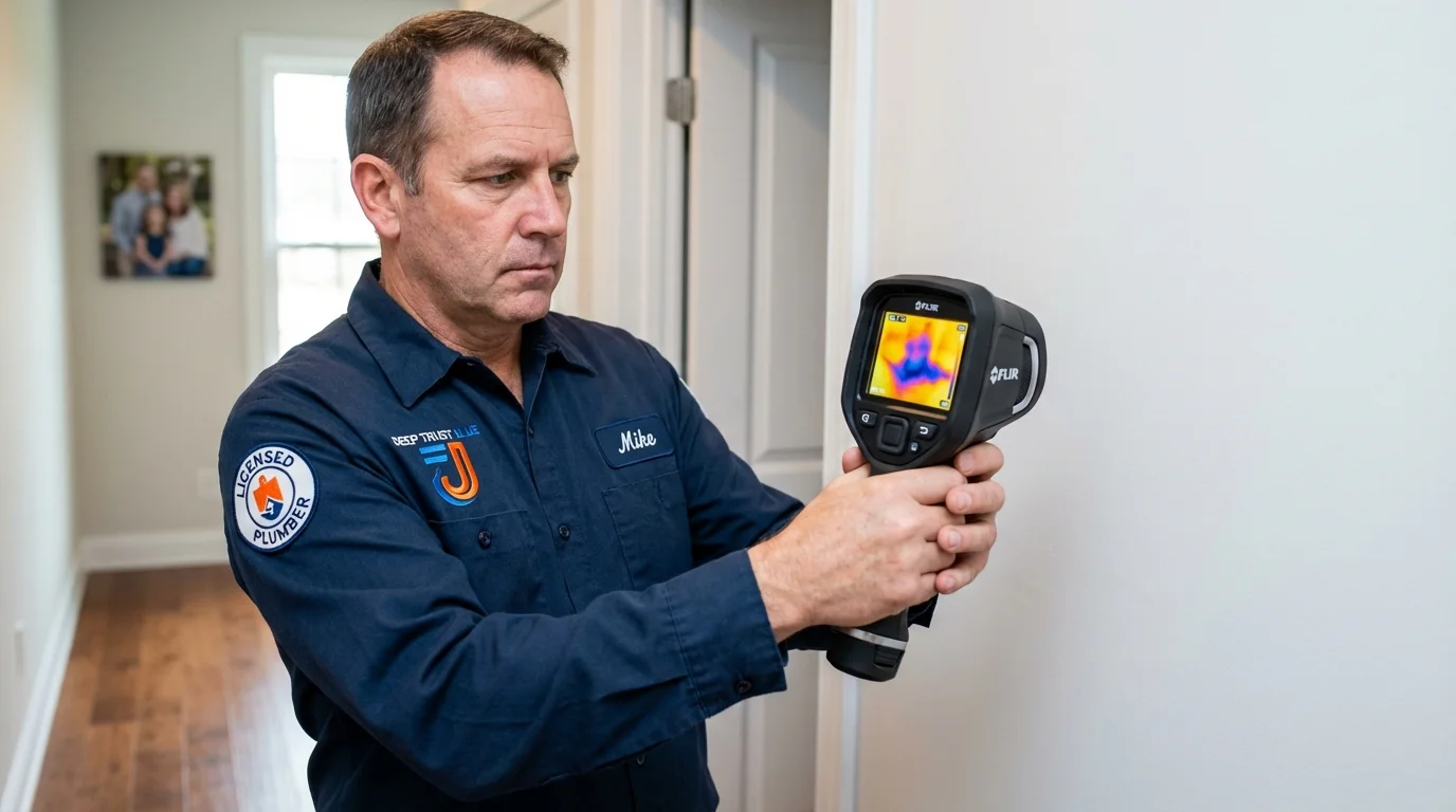 Thermal imaging leak detection by Johns Plumbing LLC in Dolton